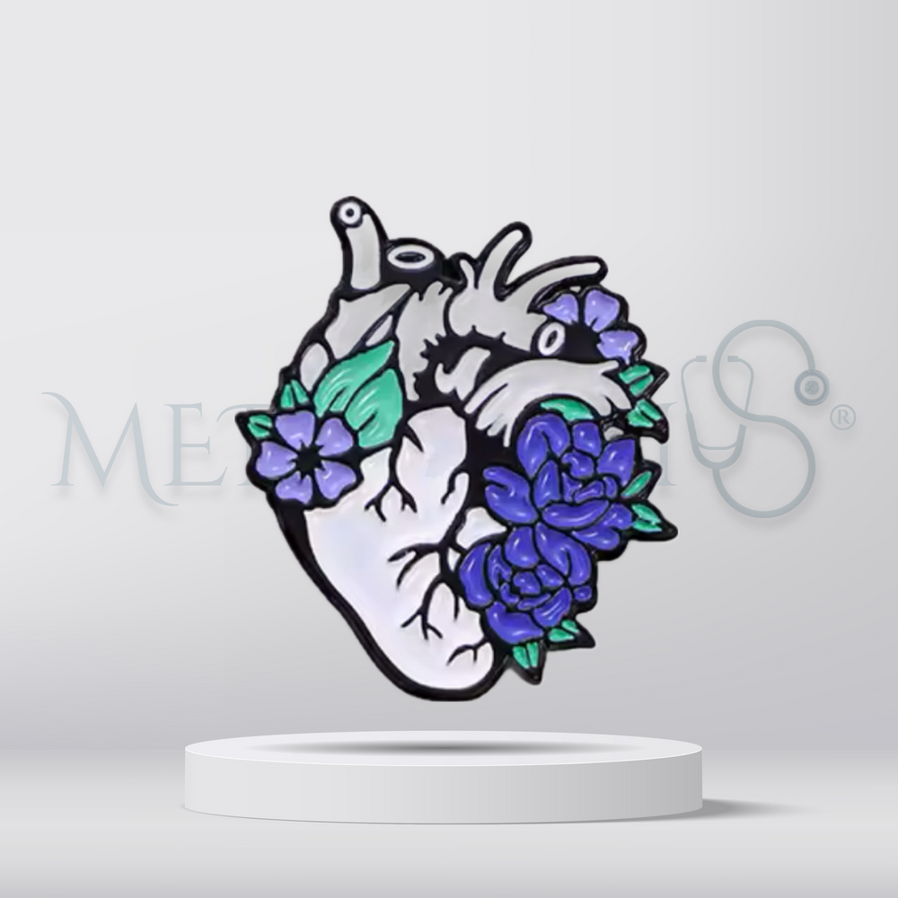 Flowered heart - Brooch