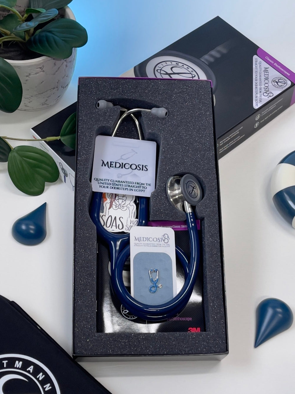 3M™ Littmann® Classic III™ Stethoscope - Navy blue tube & Silver chest piece 5622
