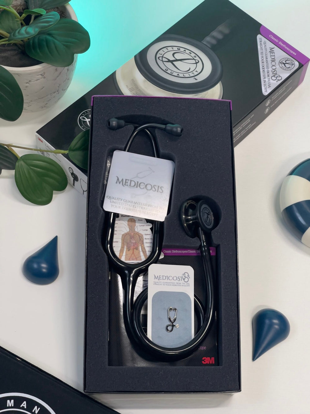 3M™ Littmann® Classic III™ Stethoscope - Black tube & Smoke black chest piece 5811