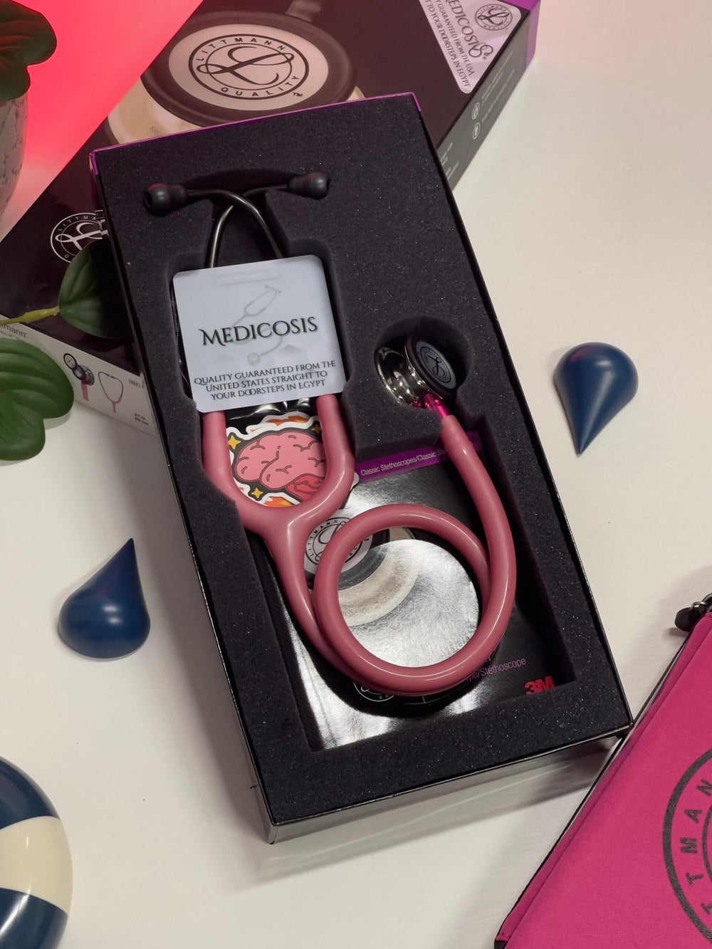 3M™ Littmann® Classic III™ Stethoscope - Pink tube & Mirror finish chest piece 5962