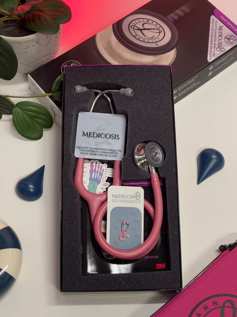 3M™ Littmann® Classic III™ Stethoscope - Pink tube & Silver chest piece 5633