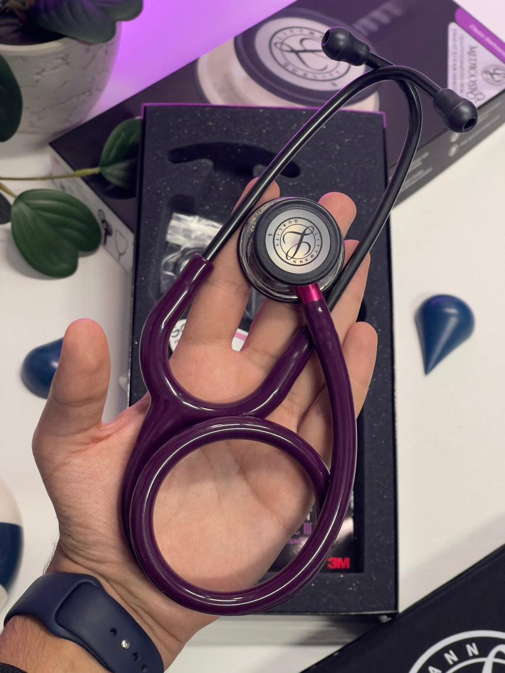 3M™ Littmann® Classic III™ Stethoscope - Plum tube & Mirror finish chest piece 5960