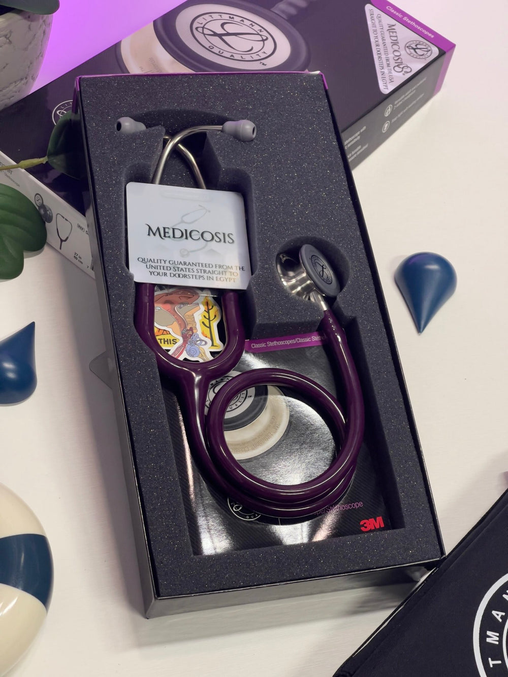 3M™ Littmann® Classic III™ Stethoscope - Plum tube & Silver chest piece 5831