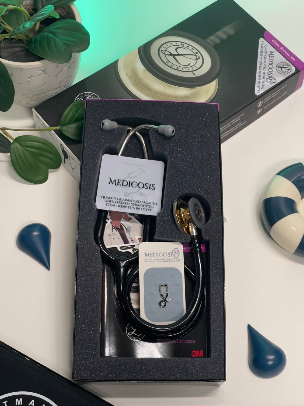 3M™ Littmann® Classic III™ Stethoscope - Black tube & High polished copper finish chest piece "Limited Edition" 5646