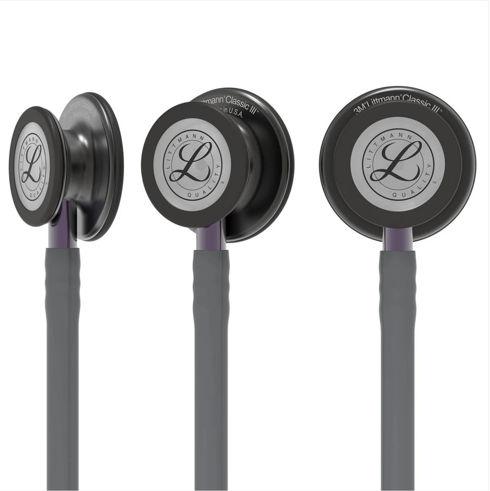 3M™ Littmann® Classic III™ Stethoscope - Gray tube & Smoke black chest piece 5873