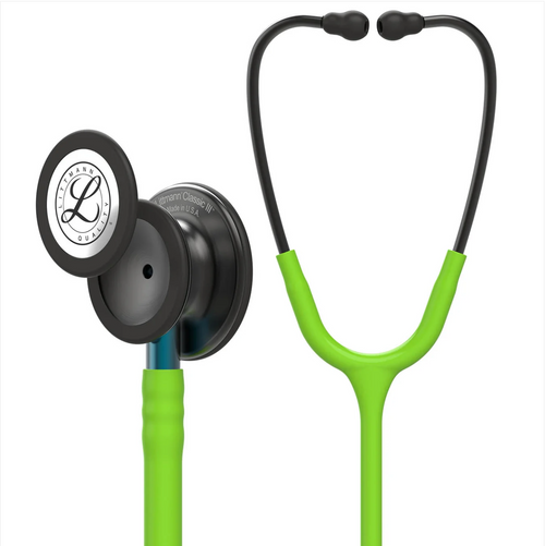 3M™ Littmann® Classic III™ Stethoscope - Lime green tube & Smoke black chest piece 5875