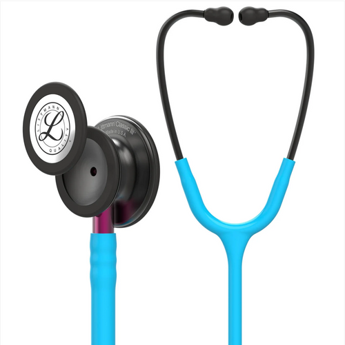 3M™ Littmann® Classic III™ Stethoscope - Turquoise tube & Smoke black chest piece 5872