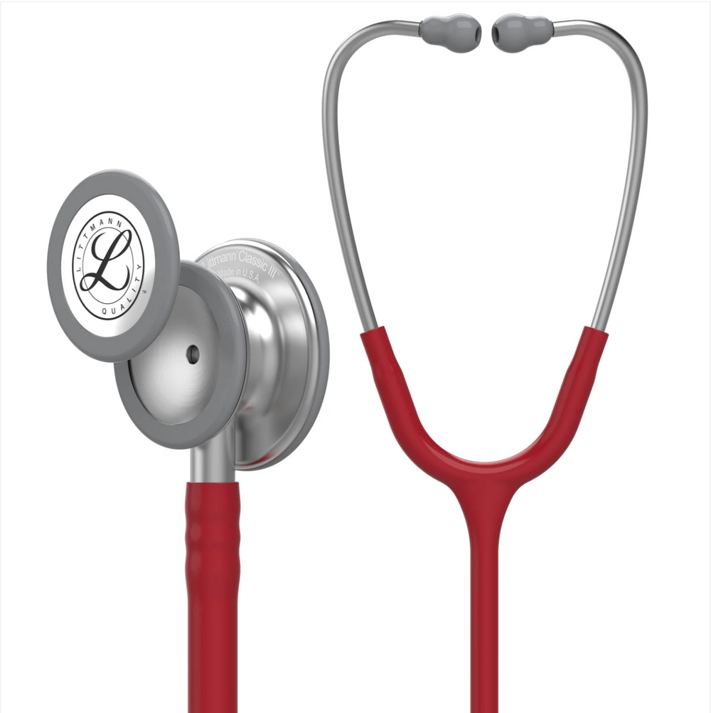 3M™ Littmann® Classic III™ Stethoscope - Burgundy tube & Silver chest piece 5627