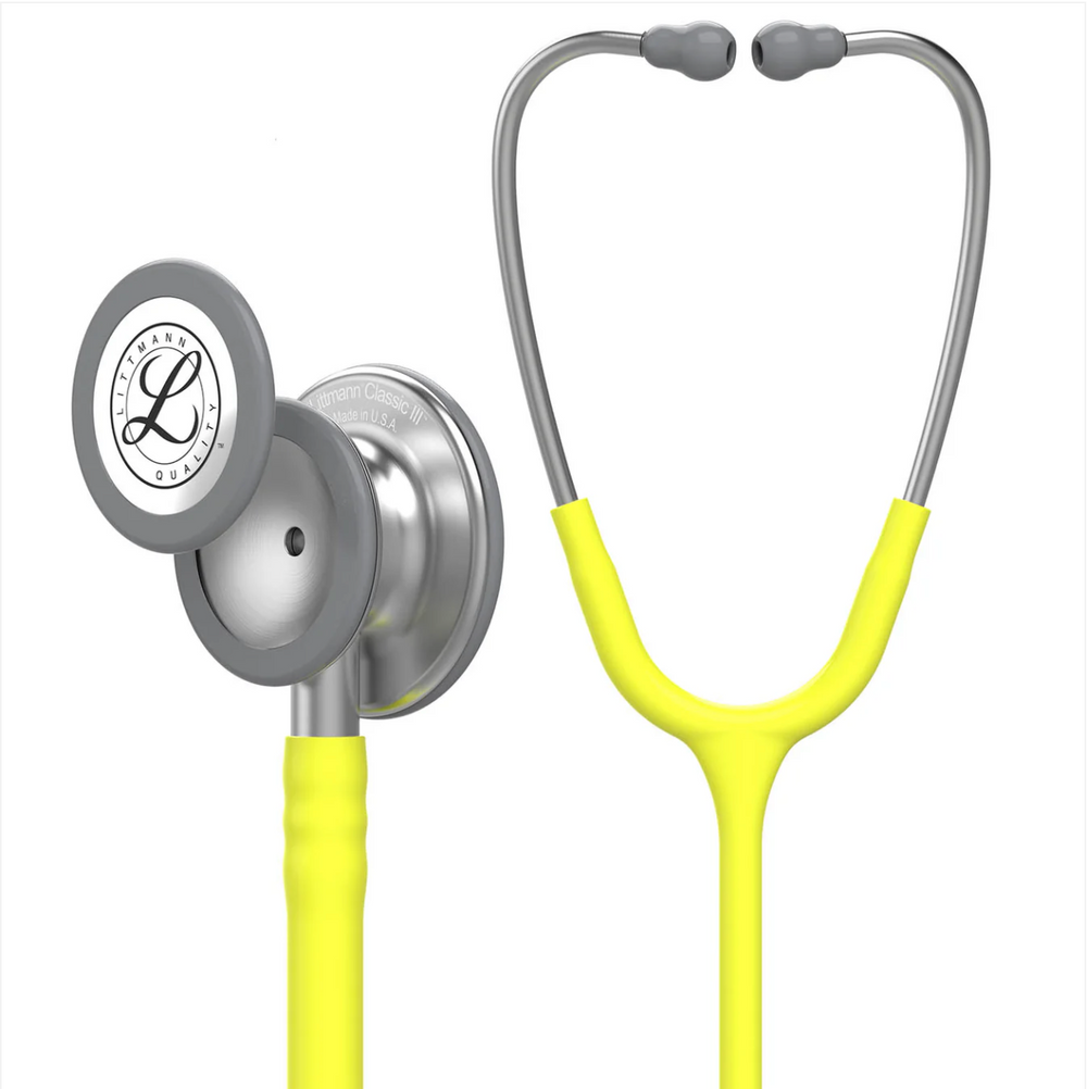 3M™ Littmann® Classic III™ Stethoscope - Lemon Lime tube & Silver chest piece 5839