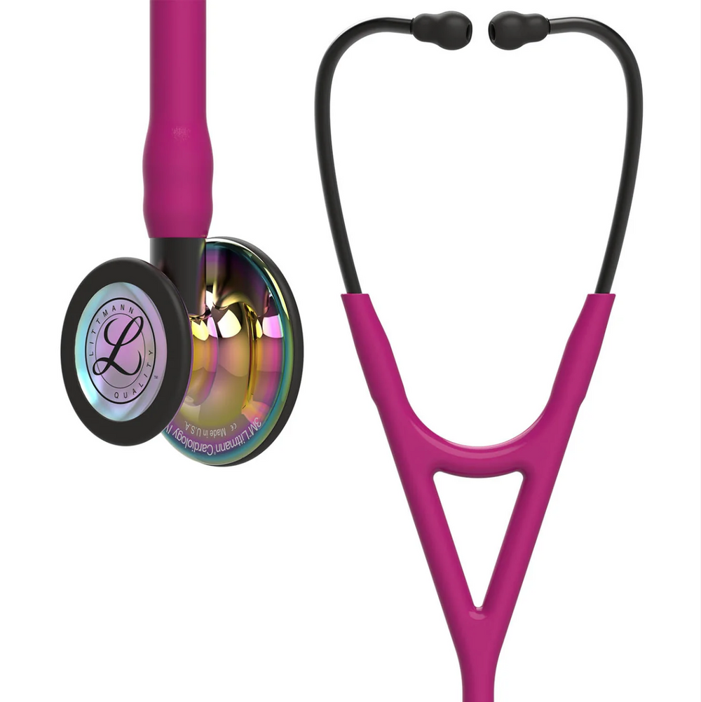 3M™ Littmann® Cardiology IV™ - Raspberry tube & Polished rainbow finish chest piece 6241
