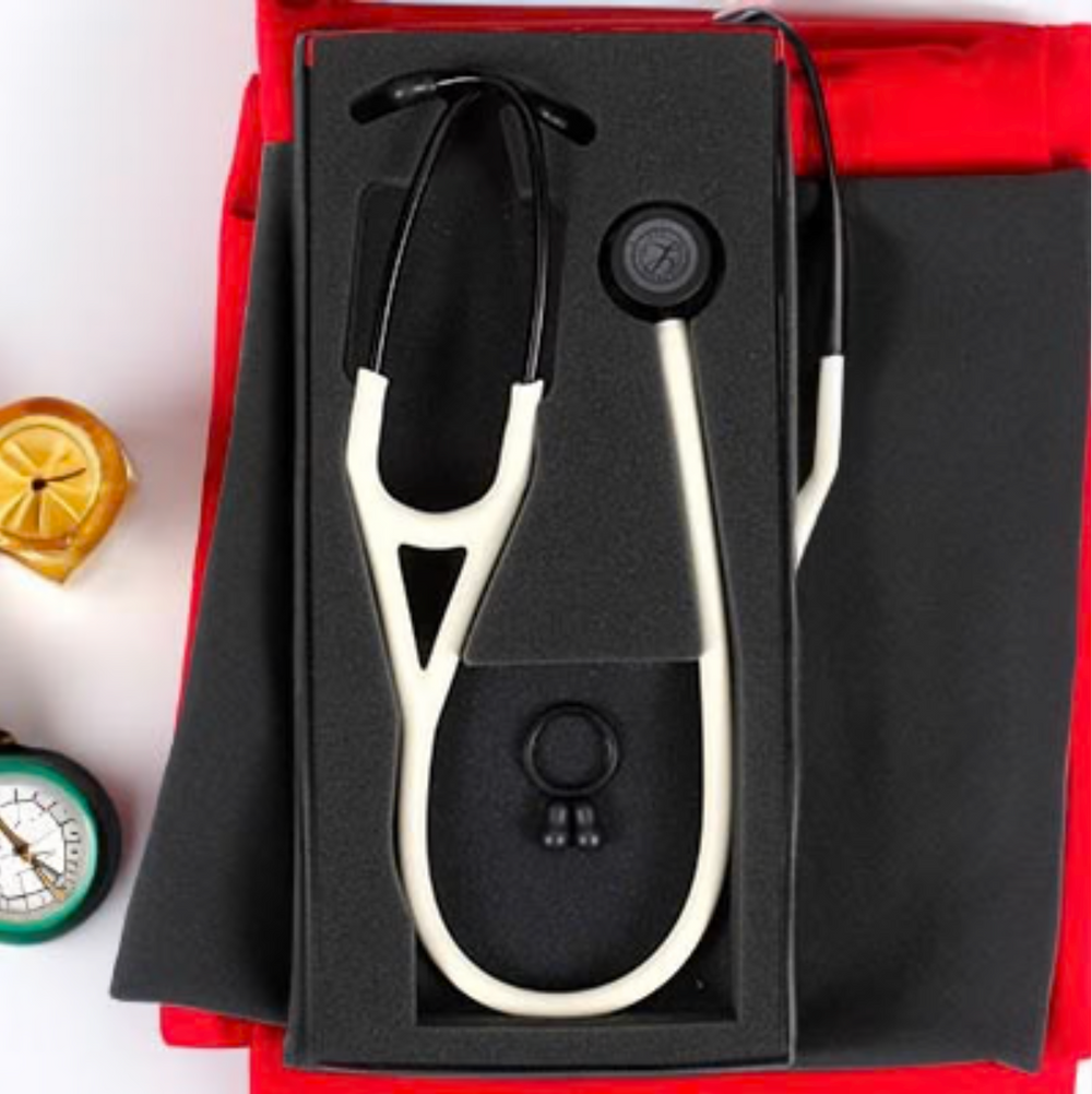 3M™ Littmann® Cardiology IV™ - Alabaster satin tube & Matte black chest piece 6186C