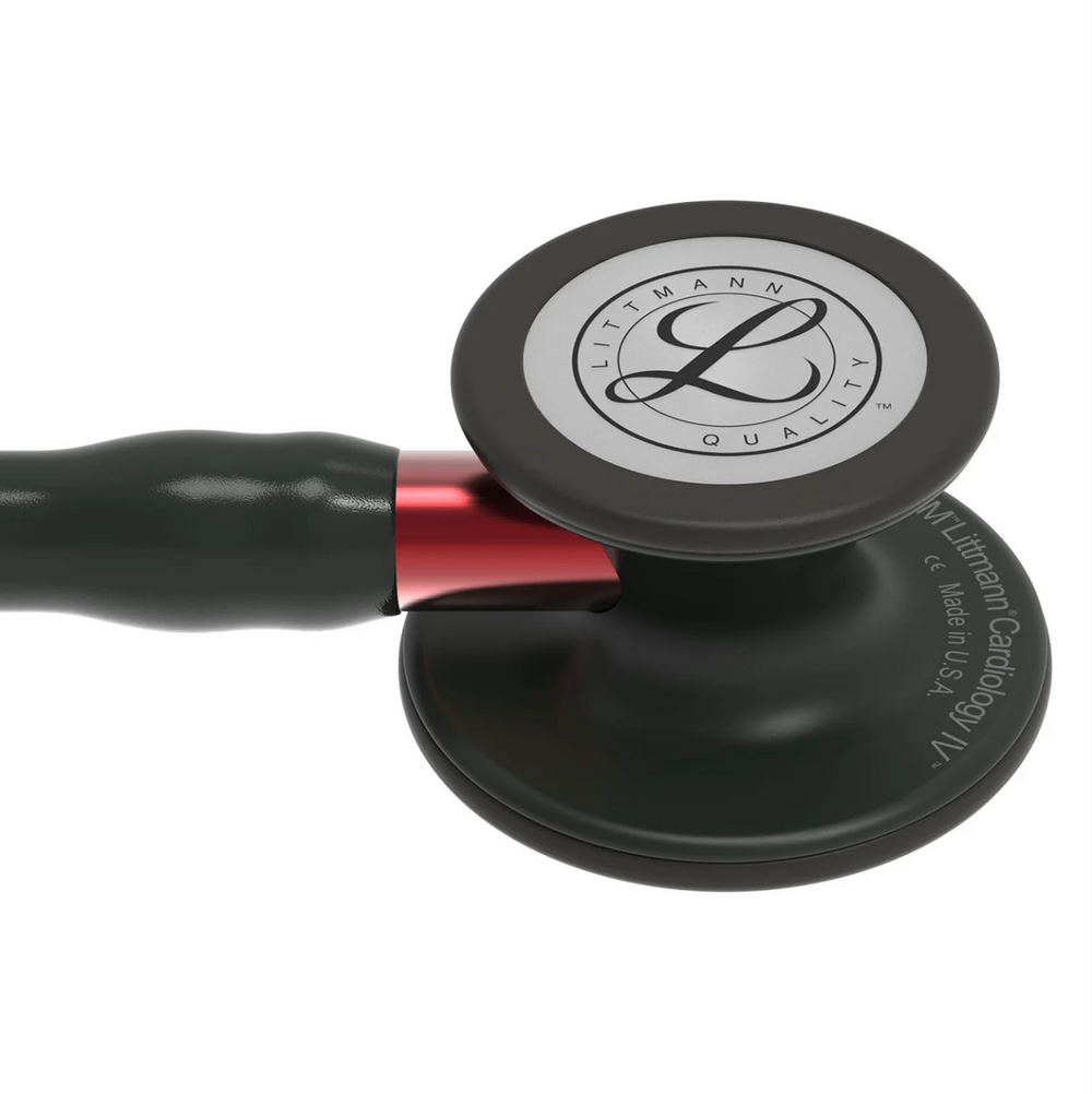 3M™ Littmann® Cardiology IV™ - Black tube & Matte black chest piece, Red stem 6200