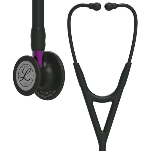 3M™ Littmann® Cardiology IV™ - Black tube & Matte black chest piece, Violet stem 6203