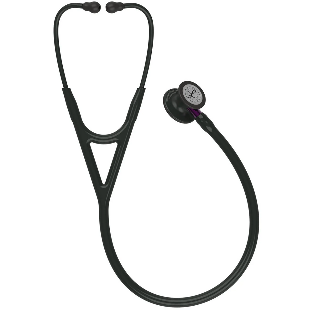 3M™ Littmann® Cardiology IV™ - Black tube & Matte black chest piece, Violet stem 6203