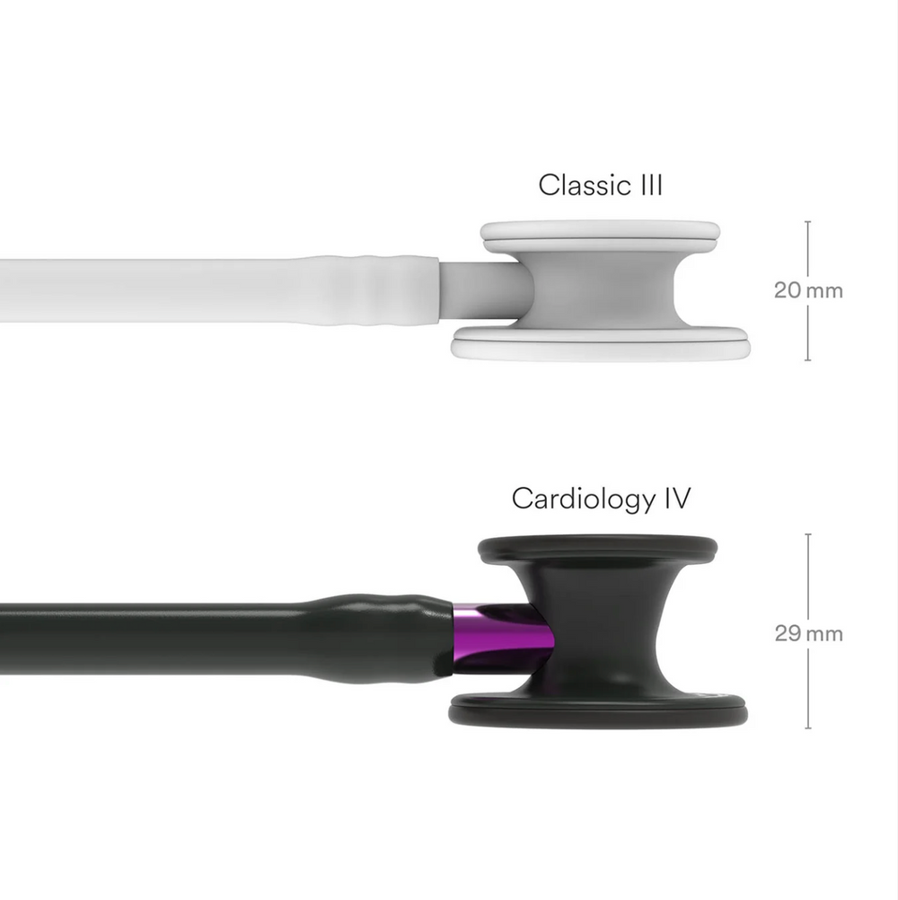 3M™ Littmann® Cardiology IV™ - Black tube & Matte black chest piece, Violet stem 6203