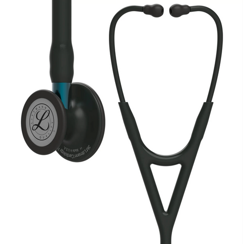 3M™ Littmann® Cardiology IV™ - Black tube & Matte black chest piece, Blue stem 6201
