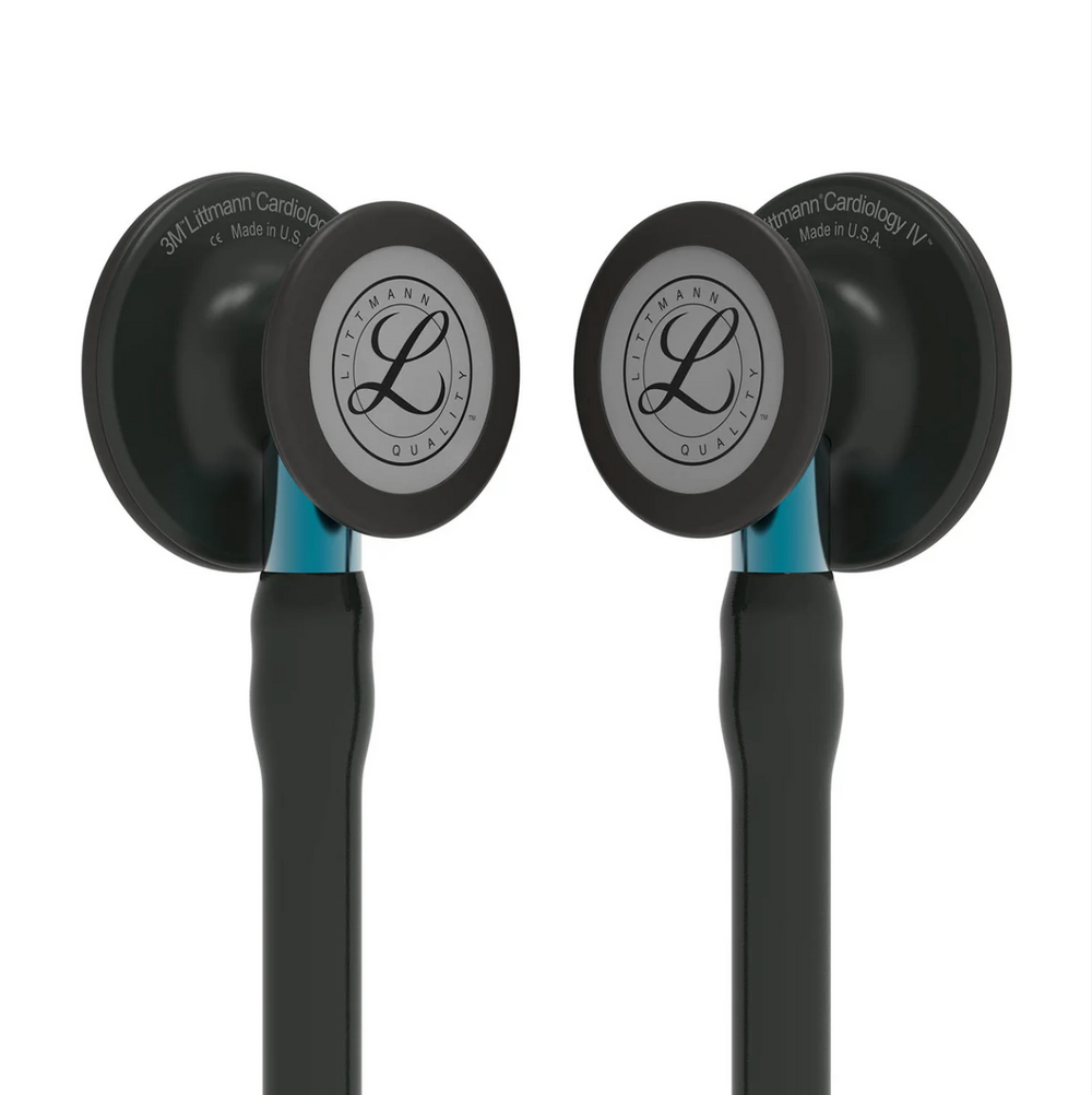 3M™ Littmann® Cardiology IV™ - Black tube & Matte black chest piece, Blue stem 6201