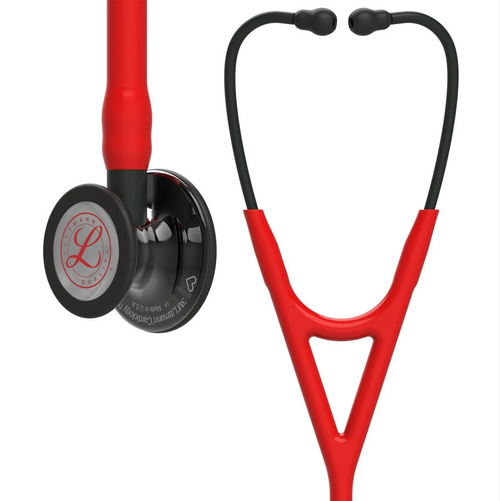 3M™ Littmann® Cardiology IV™ - Red tube & Smoke black chest piece - Engraved Heart "Limited Edition" 6182