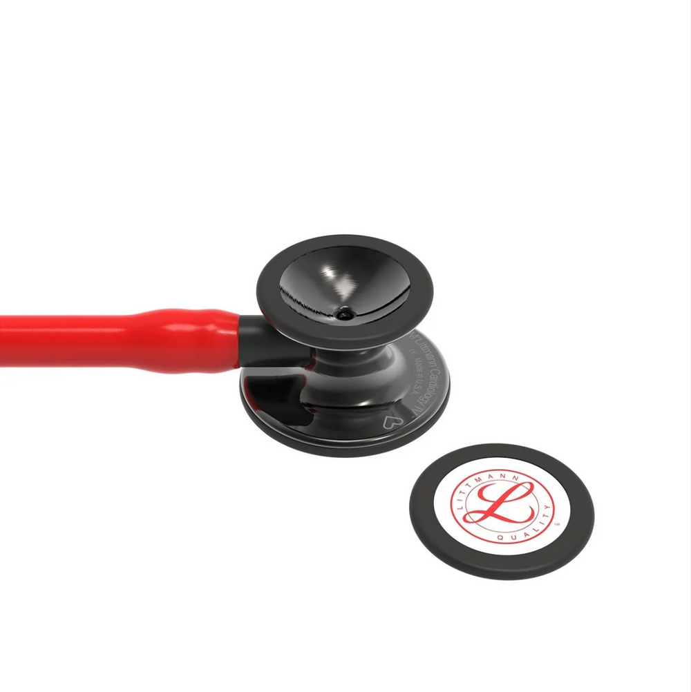 3M™ Littmann® Cardiology IV™ - Red tube & Smoke black chest piece - Engraved Heart "Limited Edition" 6182