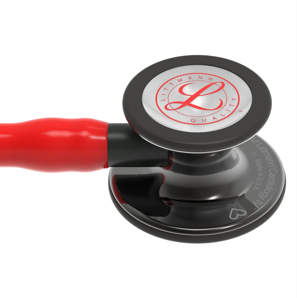 3M™ Littmann® Cardiology IV™ - Red tube & Smoke black chest piece - Engraved Heart "Limited Edition" 6182