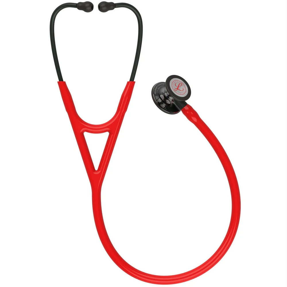 3M™ Littmann® Cardiology IV™ - Red tube & Smoke black chest piece - Engraved Heart "Limited Edition" 6182