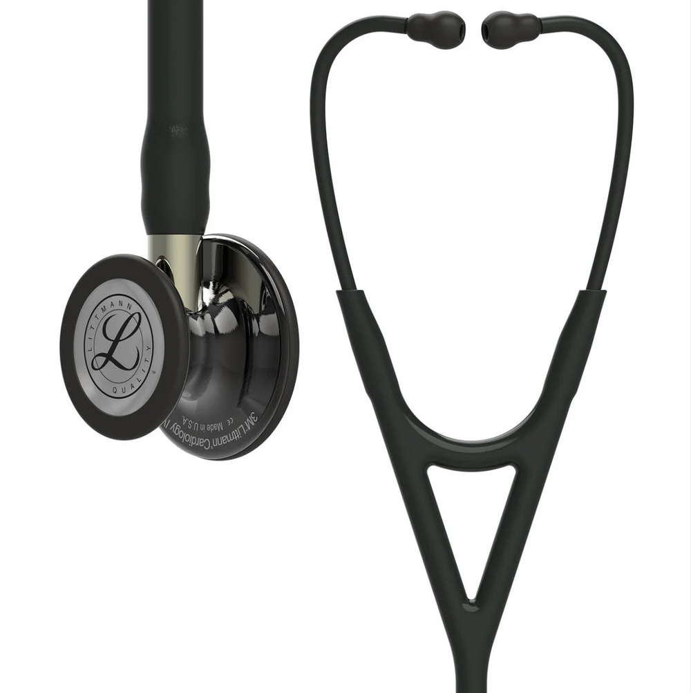 3M™ Littmann® Cardiology IV™ - Black tube & Polished smoke black chest piece, Champagne stem 6204