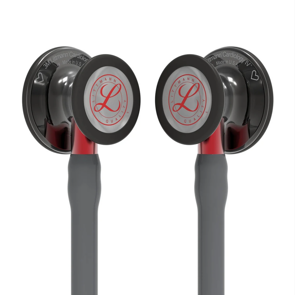 3M™ Littmann® Cardiology IV™ - Grey tube & Smoke black chest piece - Engraved Heart "Limited Edition" 6183