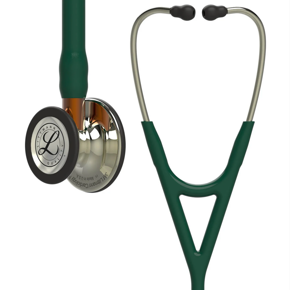 3M™ Littmann® Cardiology IV™ - Hunter green rtube & Polished champagne finish chest piece "Limited Edition" 6206