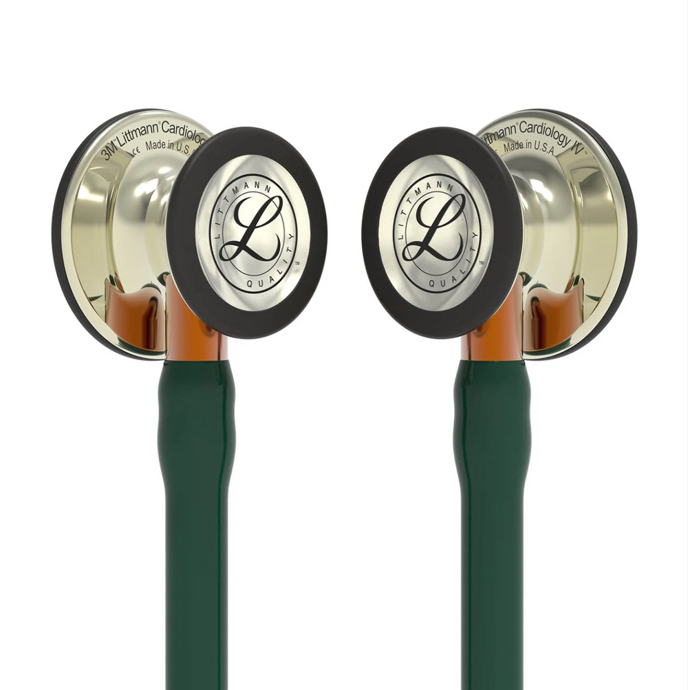 3M™ Littmann® Cardiology IV™ - Hunter green rtube & Polished champagne finish chest piece "Limited Edition" 6206