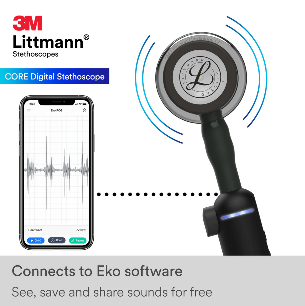 3M™ Littmann® CORE Digital - Black tube & Mirror chest piece 8890
