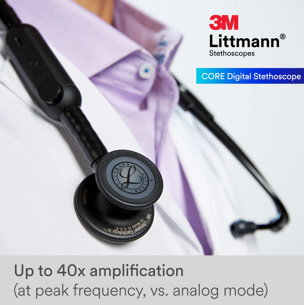 3M™ Littmann® CORE Digital - Black tube & Matte black chest piece 8480