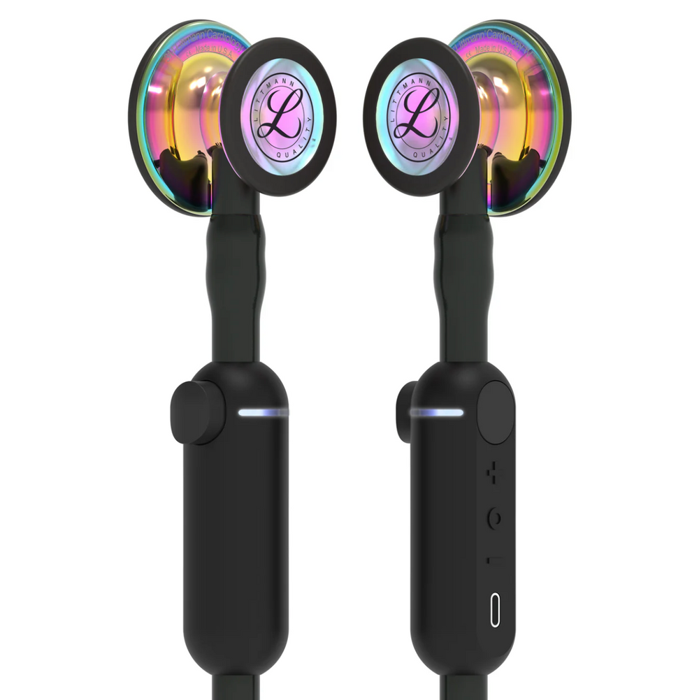 3M™ Littmann® CORE Digital - Black tube & High polish rainbow chest piece 8570