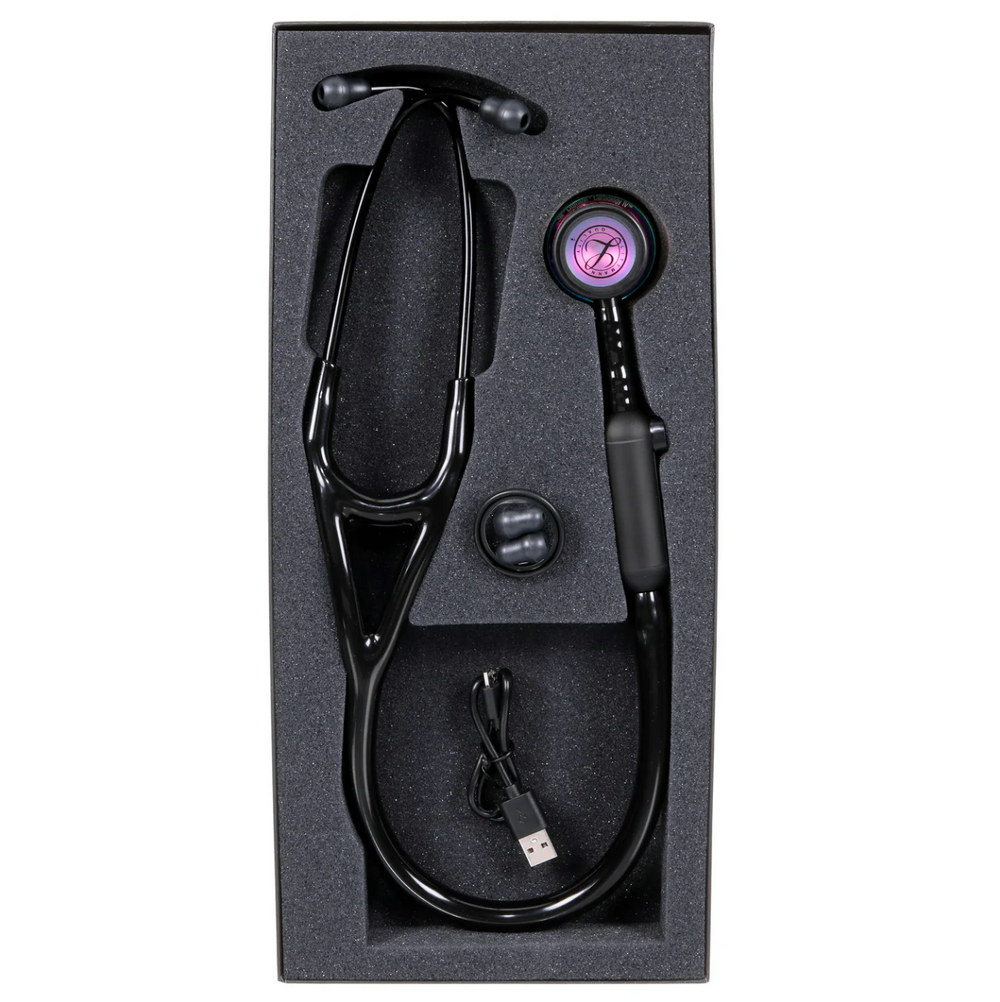 3M™ Littmann® CORE Digital - Black tube & High polish rainbow chest piece 8570