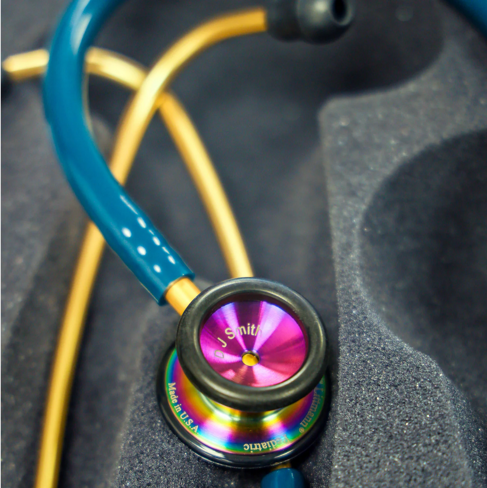 3M™ Littmann® Classic II Pediatric - Caribbean blue tube & Rainbow finish chest piece 2153