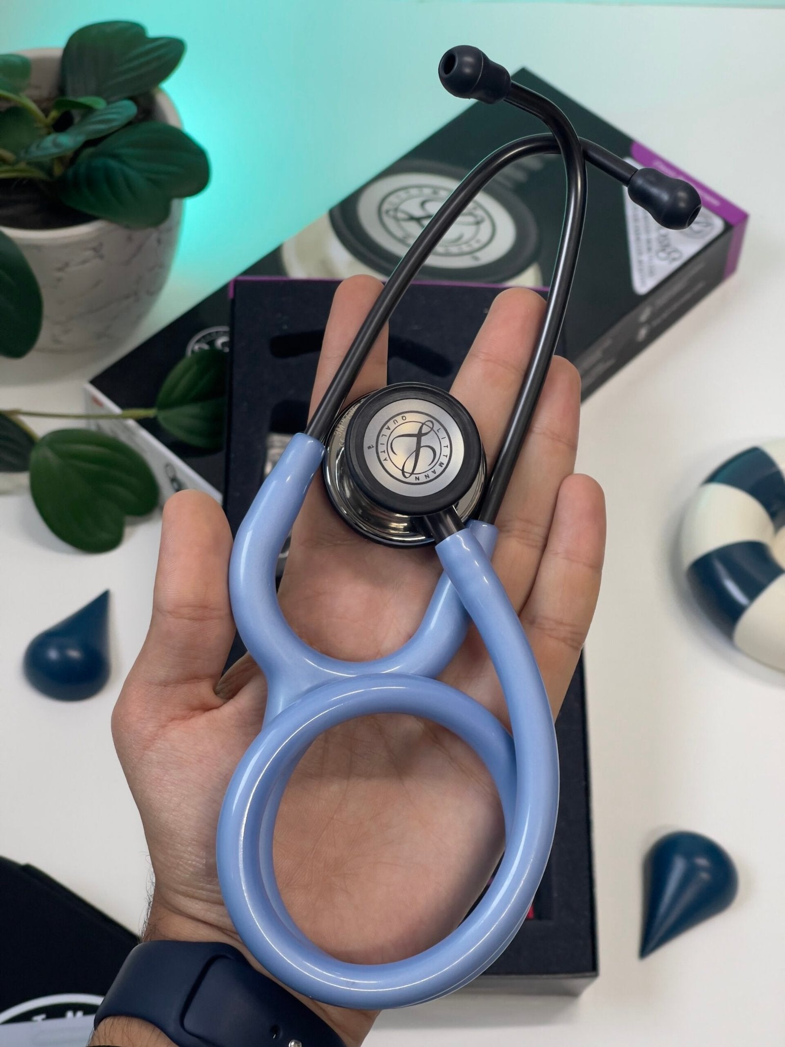 3M™ Littmann® Classic III™ Stethoscope - Ceil blue tube & Mirror