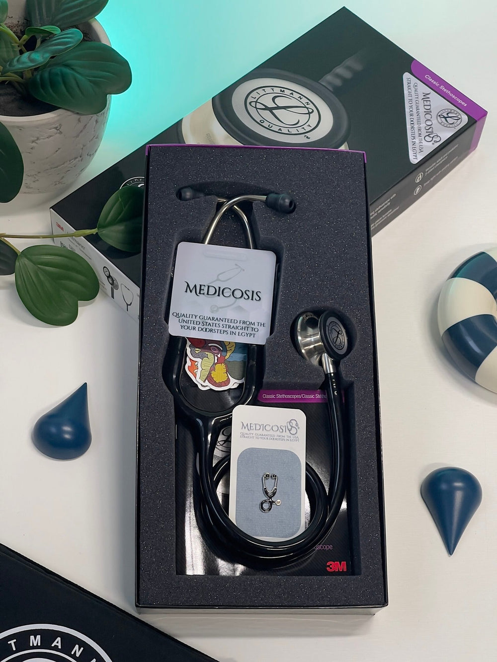 3M™ Littmann® Classic III™ Stethoscope - Black tube & Silver chest piece 5620
