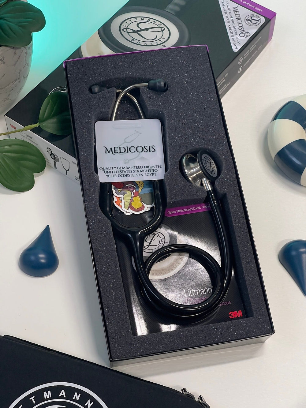 3M™ Littmann® Classic III™ Stethoscope - Black tube & Silver chest piece 5620