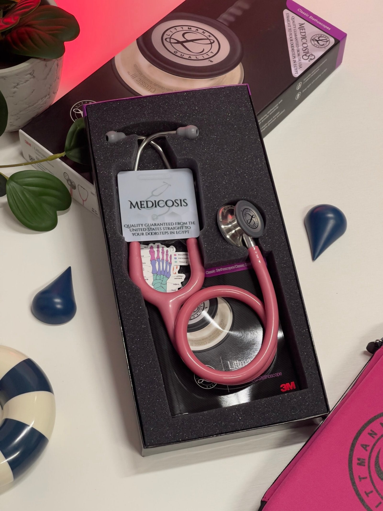 3M™ Littmann® Classic III™ Stethoscope - Pink tube & Silver chest