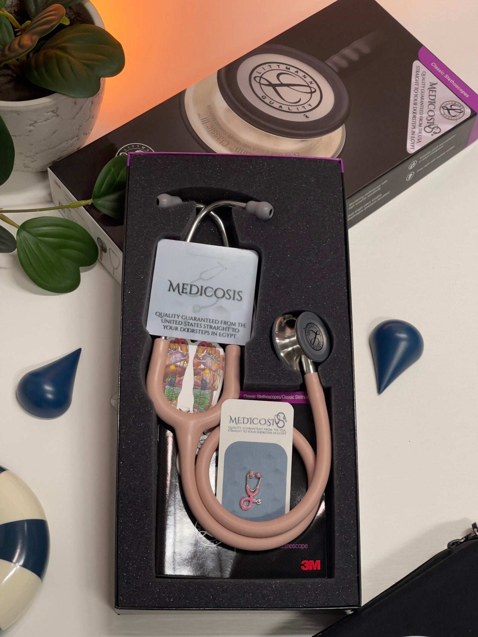 3M™ Littmann® Classic III™ Stethoscope - Champagne rose satin tube