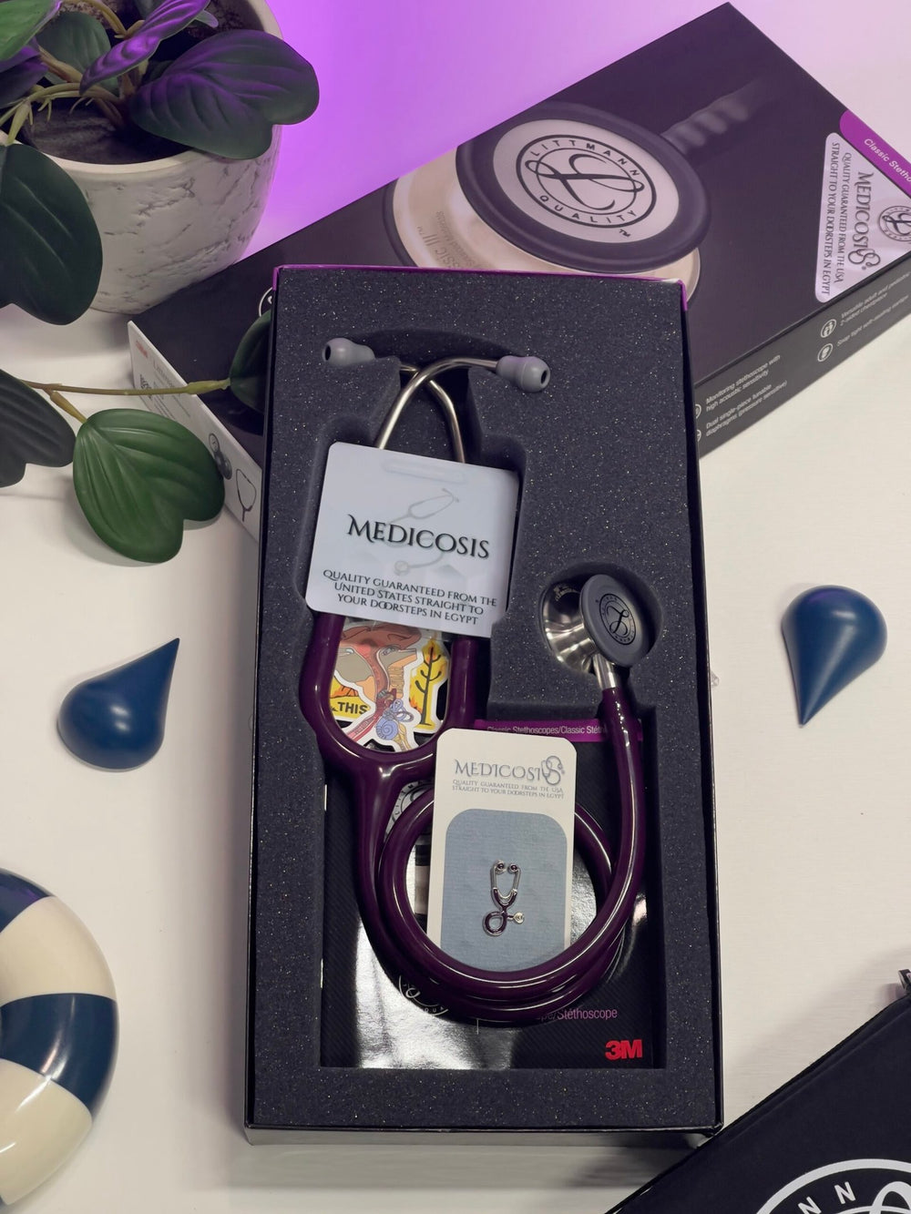3M™ Littmann® Classic III™ Stethoscope - Plum tube & Silver chest piece 5831