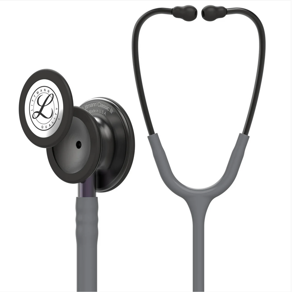 3M™ Littmann® Classic III™ Stethoscope - Gray tube & Smoke black chest piece 5873