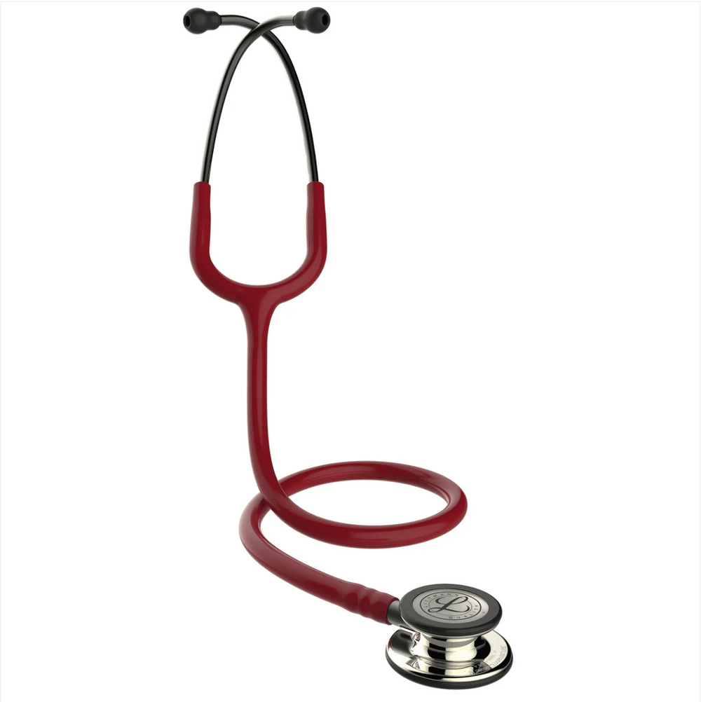3M™ Littmann® Classic III™ Stethoscope - Burgundy tube & Champagne finish chest piece 5864