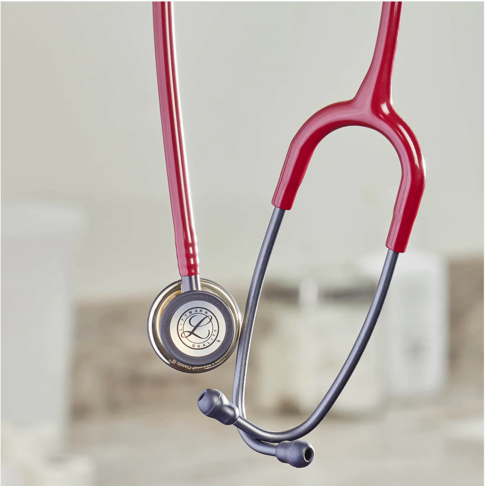 3M™ Littmann® Classic III™ Stethoscope - Burgundy tube & Champagne finish chest piece 5864