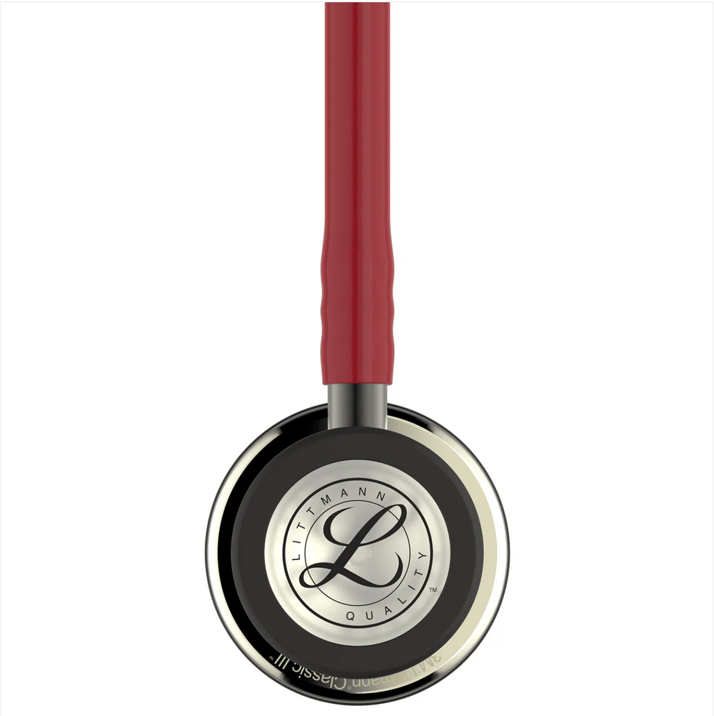 3M™ Littmann® Classic III™ Stethoscope - Burgundy tube & Champagne finish chest piece 5864