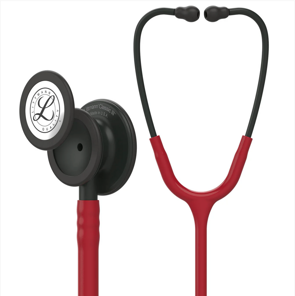 3M™ Littmann® Classic III™ Stethoscope - Burgundy tube &amp; Matte black chest piece 5868