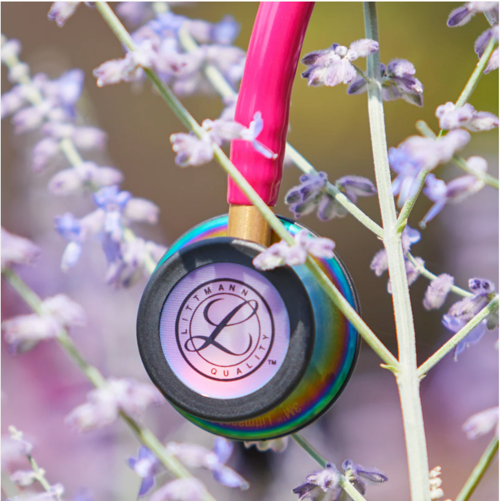 3M™ Littmann® Classic III™ Stethoscope - Raspberry tube & Rainbow finish chest piece 5806