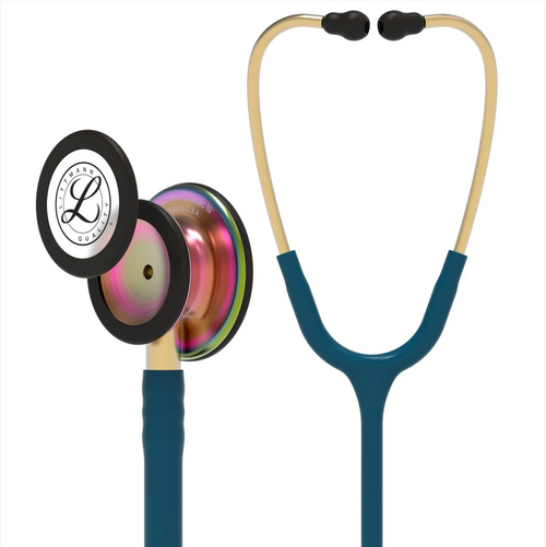 3M™ Littmann® Classic III™ Stethoscope - Caribbean blue tube & Rainbow finish chest piece 5807