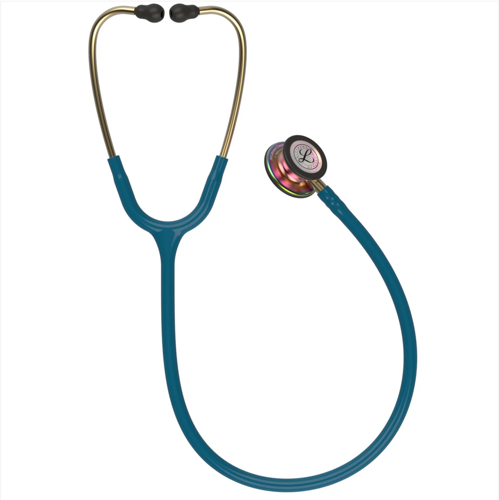 3M™ Littmann® Classic III™ Stethoscope - Caribbean blue tube & Rainbow finish chest piece 5807