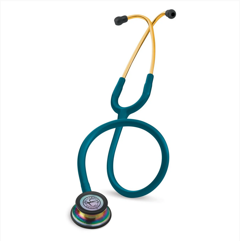 3M™ Littmann® Classic III™ Stethoscope - Caribbean blue tube & Rainbow finish chest piece 5807