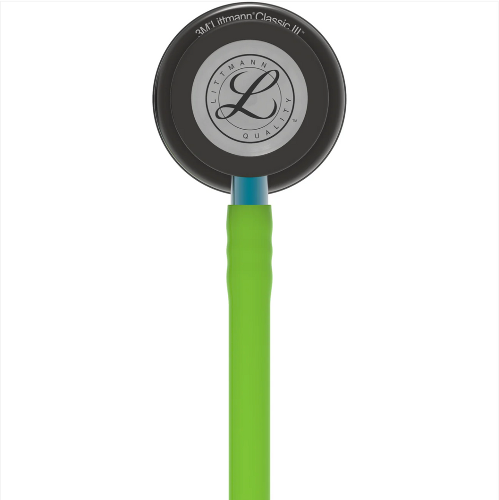3M™ Littmann® Classic III™ Stethoscope - Lime green tube & Smoke black chest piece 5875